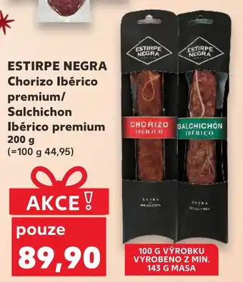 Kaufland ESTIRPE NEGRA Chorizo Ibérico premium/ Salchichon Ibérico premium 200 g nabídka