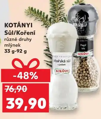 Kaufland KOTÁNYI Sůl/Koření nabídka