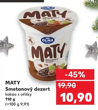 Kaufland MATY Smetanový dezert nabídka