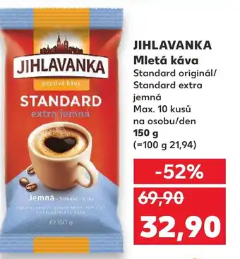 Kaufland JIHLAVANKA Mletá káva nabídka