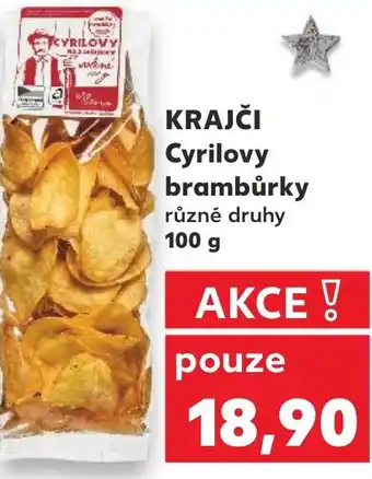 Kaufland KRAJČI Cyrilovy brambůrky nabídka
