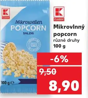 Kaufland Mikrovlnný popcorn nabídka
