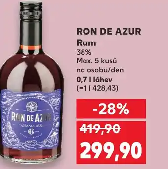 Kaufland RON DE AZUR Rum nabídka