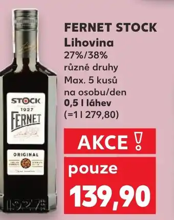 Kaufland FERNET STOCK Lihovina nabídka
