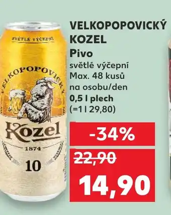 Kaufland VELKOPOPOVICKÝ KOZEL Pivo nabídka