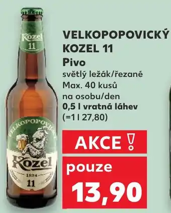 Kaufland VELKOPOPOVICKÝ KOZEL 11 Pivo nabídka