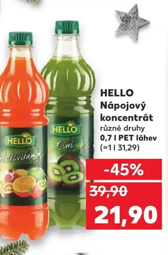 Kaufland HELLO Nápojový koncentrát nabídka