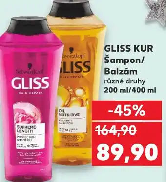 Kaufland GLISS KUR Šampon/ Balzám nabídka