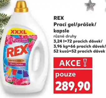 Kaufland REX Prací gel/prášek/ kapsle nabídka