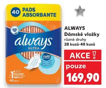 Kaufland ALWAYS Dámské vložky nabídka