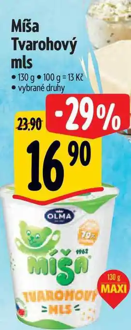 Albert Míša tvarohový mls 130 g nabídka