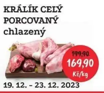 RABBIT řeznictví KRÁLÍK CELÝ PORCOVANÝ nabídka