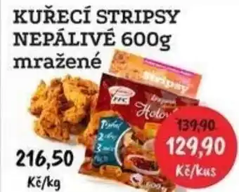 KUŘECÍ STRIPSY NEPÁLIVÉ 600g mražené