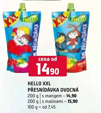 Terno HELLO XXL PŘESNÍDÁVKA OVOCNÁ nabídka