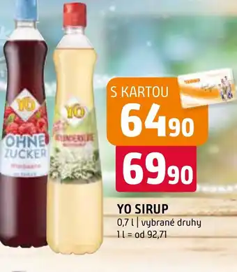 Terno YO SIRUP nabídka