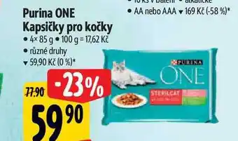 Albert Purina one kapsičky pro kočky 4x 85 g nabídka