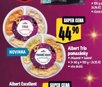 Albert Trio pomazánky nabídka