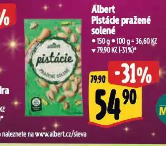 Albert Pistácie pražené a solené nabídka
