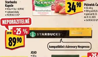Albert Kávové kapsle starbucks nabídka