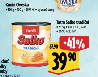 Albert Tatra salko tradiční nabídka