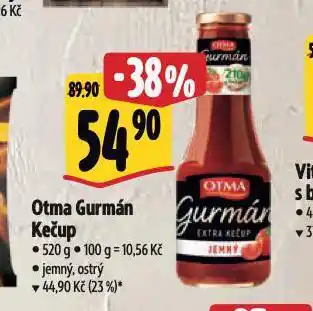 Albert Otma gurmán kečup nabídka