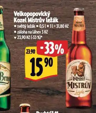 Albert Pivo velkopopovický kozel nabídka
