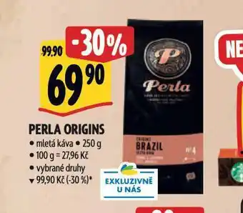 Albert Perla origins mletá káva nabídka