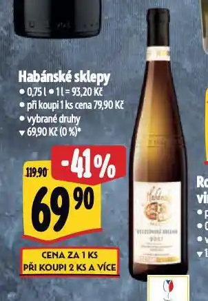 Albert Habánské sklepy nabídka