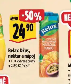 Albert Relax džus, nektar a nápoj nabídka