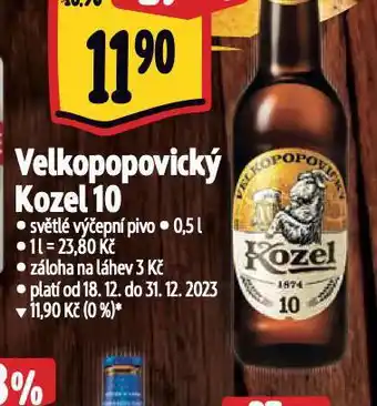 Albert Pivo velkopopovický kozel 10 nabídka