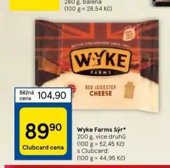 Tesco Wyke farms sýr nabídka