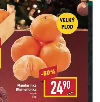 Billa Mandarinky klementinky nabídka