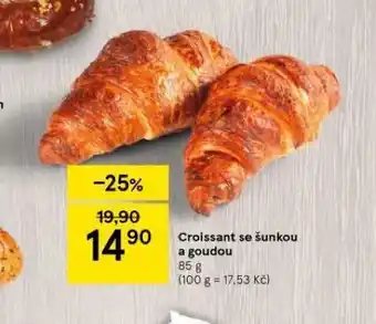 Tesco Croissant se šunkou a goudou nabídka