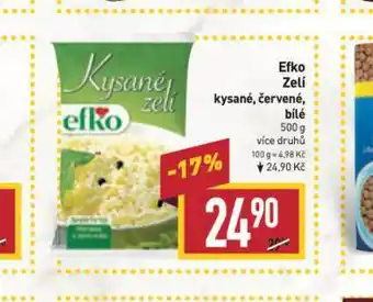 Billa Efko zelí nabídka