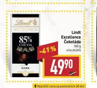 Billa Lindt excellence čokoláda nabídka