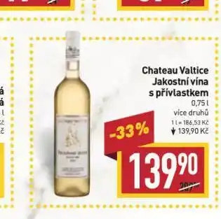 Billa Chateau valtice jakostní odrůdová vína nabídka