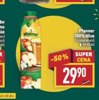 Billa Pfanner 100% džus nabídka
