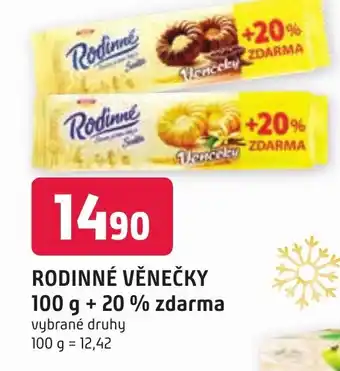 Trefa RODINNÉ VĚNEČKY 100 g + 20% zdarma nabídka