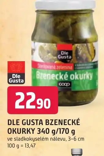 Trefa DLE GUSTA BZENECKÉ OKURKY 340 g/170 g nabídka
