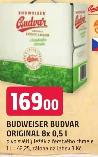 Trefa BUDWEISER BUDVAR ORIGINAL 8x 0,5L nabídka