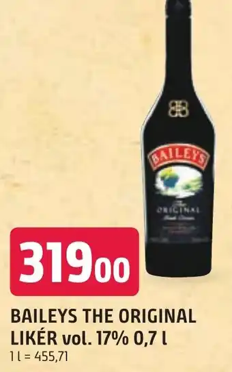Trefa BAILEYS THE ORIGINAL LIKÉR vol. 17% 0,7L nabídka