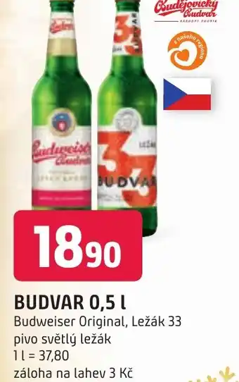 Trefa BUDVAR 0,5 L nabídka