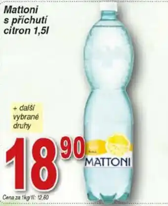 Hruška Mattoni s příchutí citron 1,5L nabídka