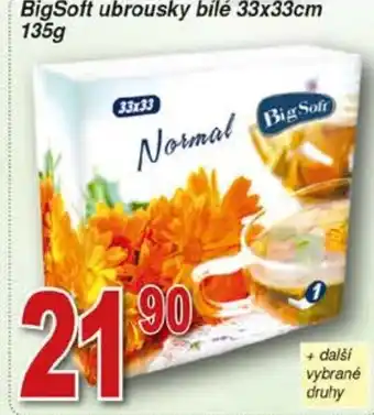 Hruška BigSoft ubrousky bílé 33x33cm 135g nabídka