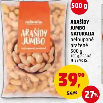 Penny Market ARAŠÍDY JUMBO NATURALIA nabídka