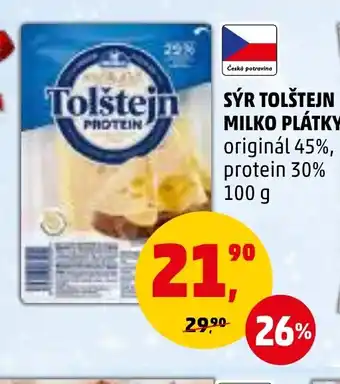 Penny Market SÝR TOLŠTEJN MILKO PLÁTKY nabídka