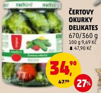 Penny Market ČERTOVY OKURKY DELIKATES nabídka