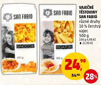 Penny Market VAJEČNÉ TĚSTOVINY SAN FABIO nabídka