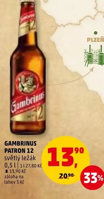 Penny Market GAMBRINUS PATRON 12 nabídka