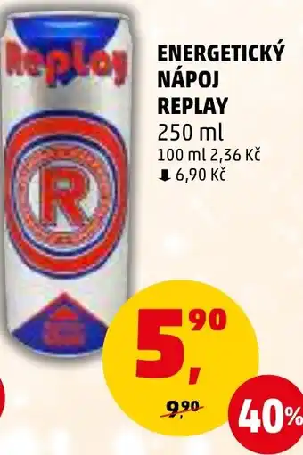 Penny Market ENERGETICKÝ NAPOJ REPLAY nabídka